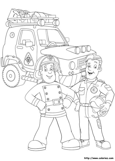 Sam Le Pompier    à Colorier