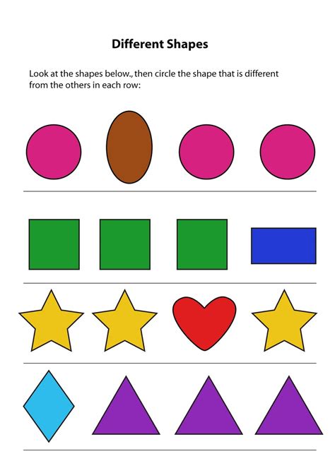 Same And Different Worksheets Printable