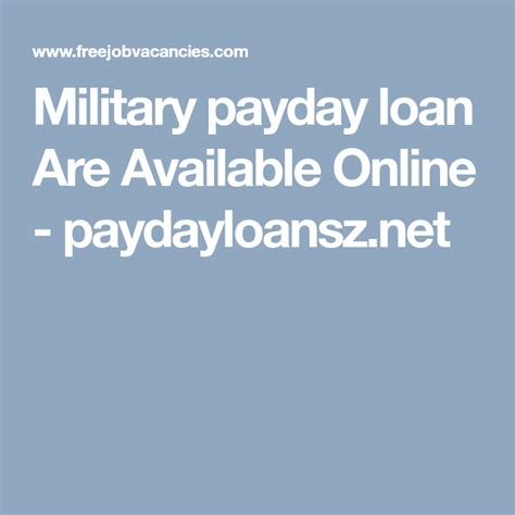 Same Day Military Payday Loan Application