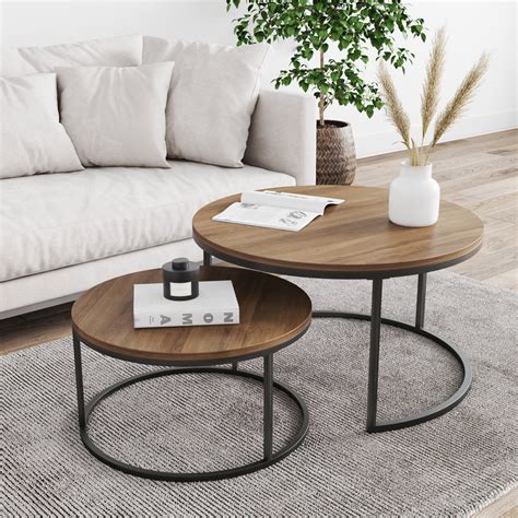 Same Day Shipping Black Round Modern Coffee Table