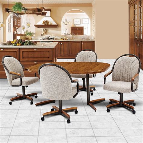 Same Day Shipping Dinette Chairs With Casters And Swivel