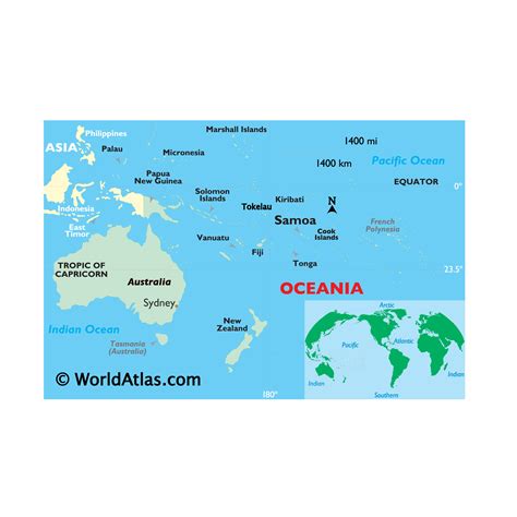 Samoa Island In World Map