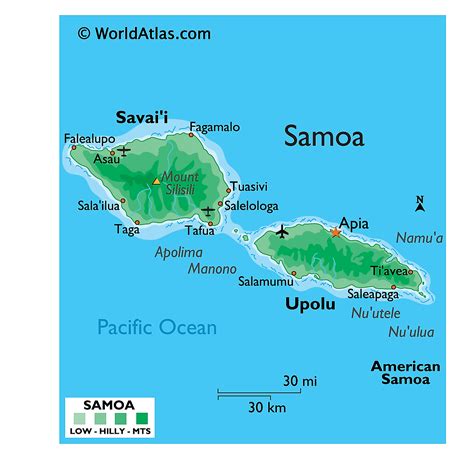 Samoa On A World Map
