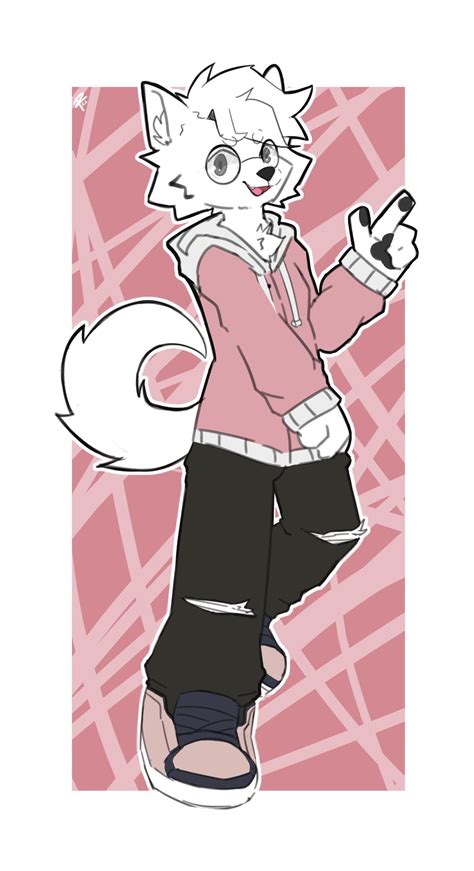 Samoyed in a color run or just a cute fursona?(xpost from /r/aww) furry