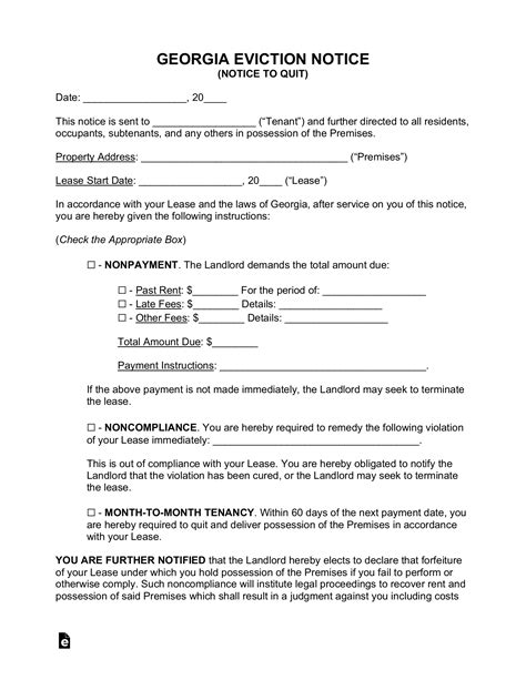 Free Eviction Notice Forms Legal Templates