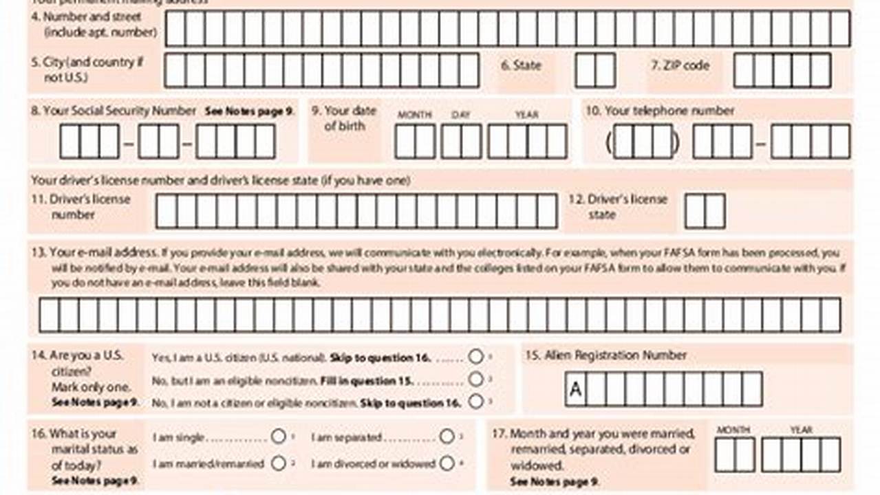 Sample Fafsa Form 2024-25