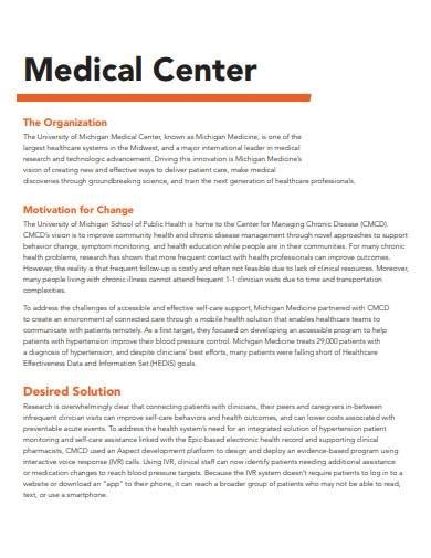 Sample Medical Case Study Template