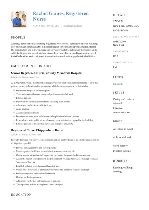 Sample Of Registered Nurse Resume