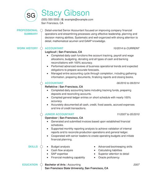 Sample Of Resume For Accounting Position