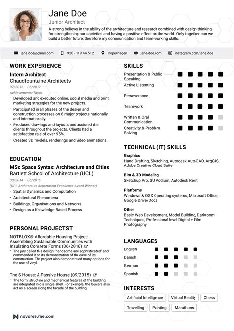 Sample Of Resume For Employment