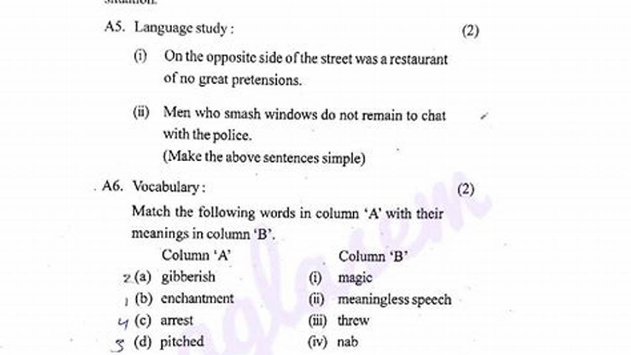 Sample Paper 2024 English Class 12