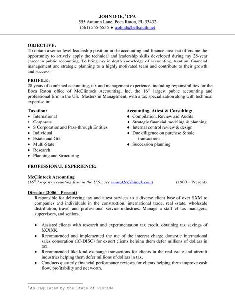 Sample Resume For Staff Accountant