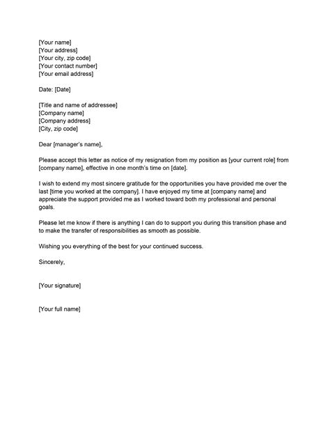 5 Week Notice Letter Template 5 Taboos About 5 Week Notice Letter