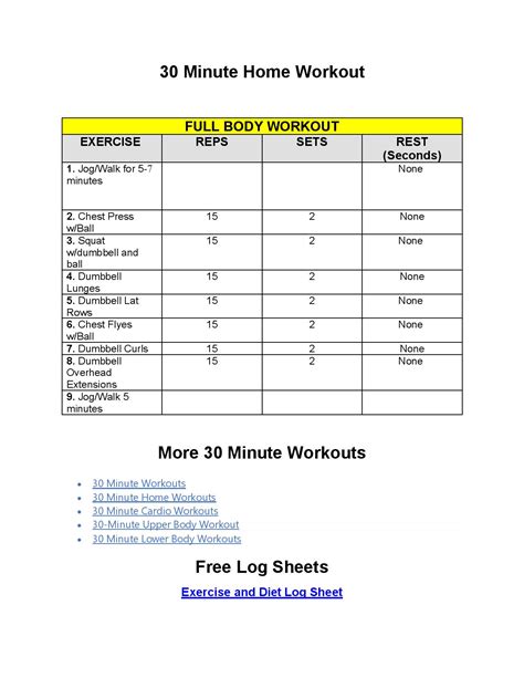 Sample 30-Minute Home Workout Routine