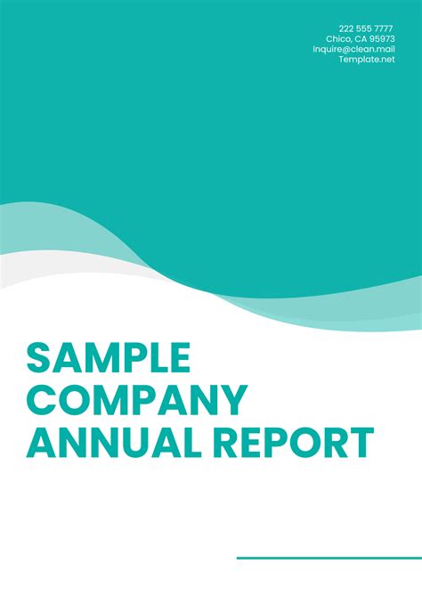 Sample Annual Report | Free Word Templates