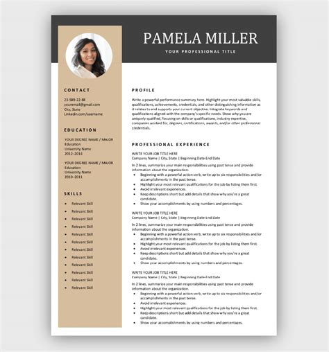 Sample Attractive Resume Templates Free Download