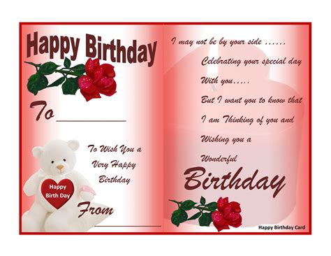 Sample Birthday Card Template