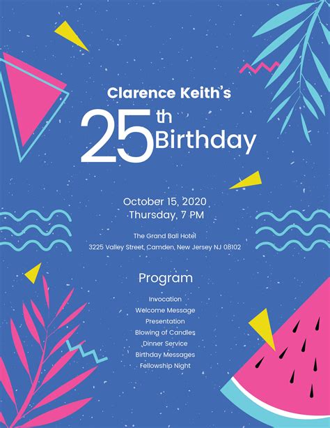 29+ Birthday Program Templates PDF, PSD