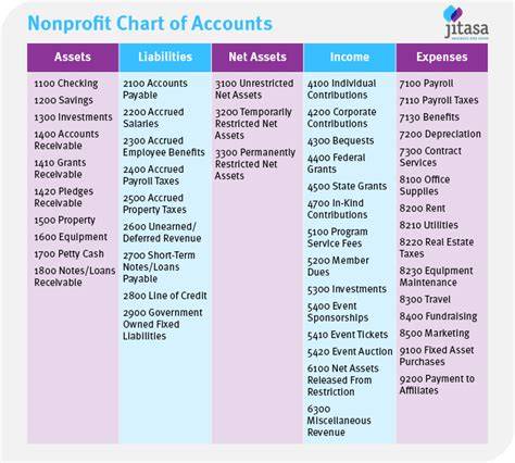 Sample Chart Of Accounts For Nonprofit