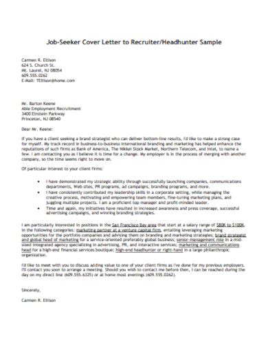 Sample Cover Letter For Job Seeker Visa