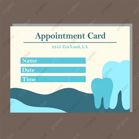 Sample Dentist Appointment Card