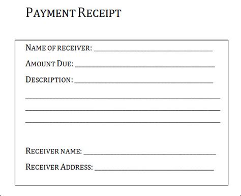 Sample How To Write A Receipt Of Payment