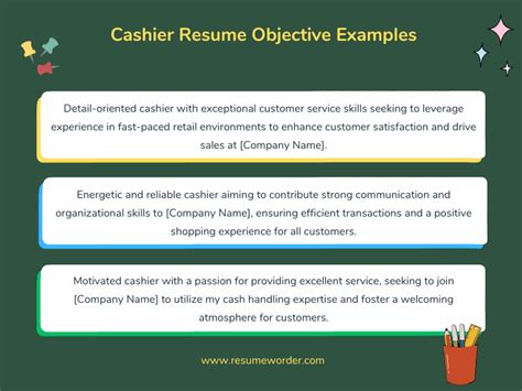 Sample Objective For Cashier Position