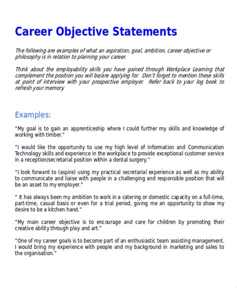 Sample Of Objective In Work As A Full Time