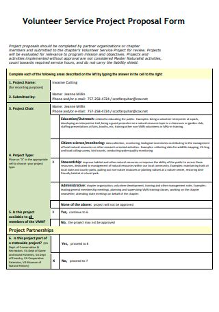 Sample Proposal For Volunteer Program