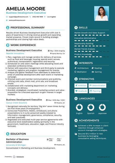 Sample Resume For Business Development Executive