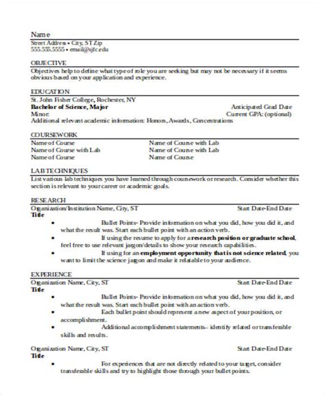 Sample Resume For Experienced Word Format
