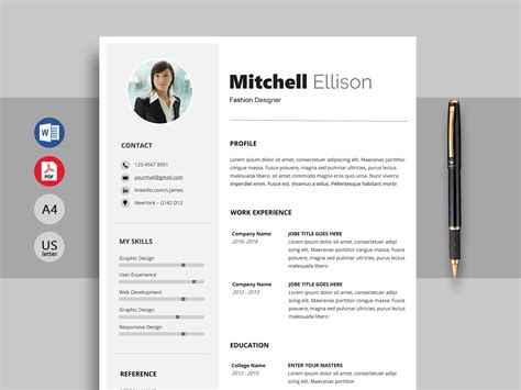 Sample Resume In Excel Format Download