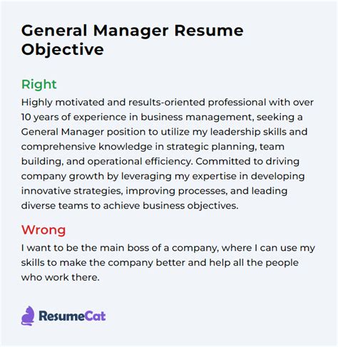 Sample Resume Objective Statements For Management