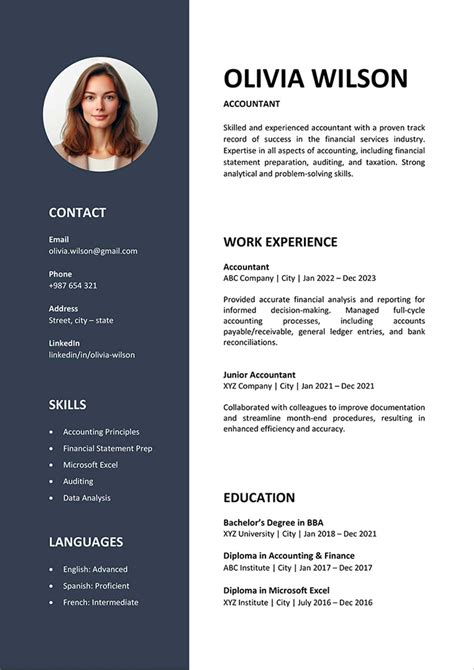 Sample Resume Template Free Download Word