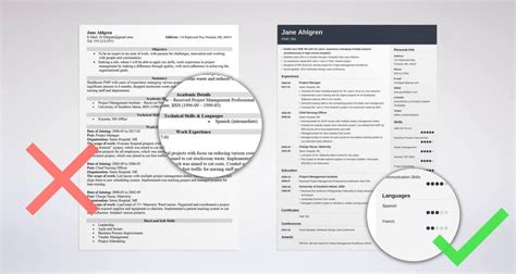 Sample Resume With Language Skills