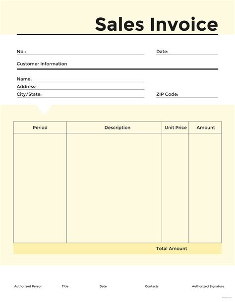 Sales Invoice Sample Excel The Document Template