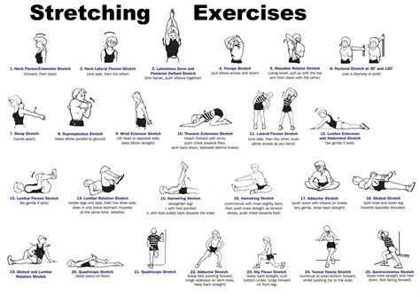 Sample Stretching Routine Table