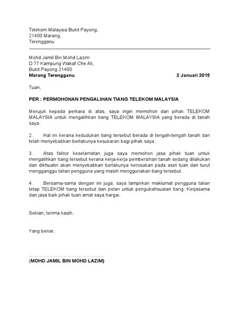 Sample Surat Kepada Telekom