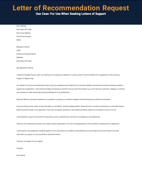 Sample Template Letter For Lor Request