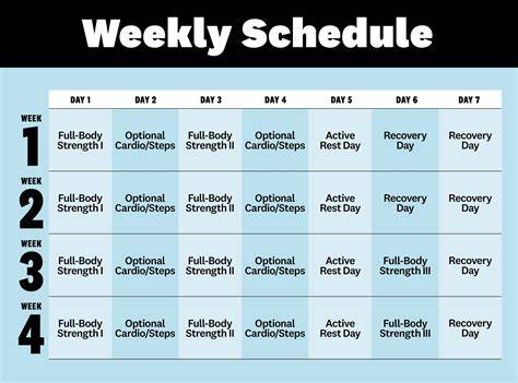 Sample Workout Schedule