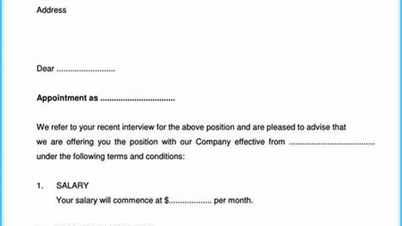How to Craft a Perfect Appointment Letter for Employees: Sample Templates