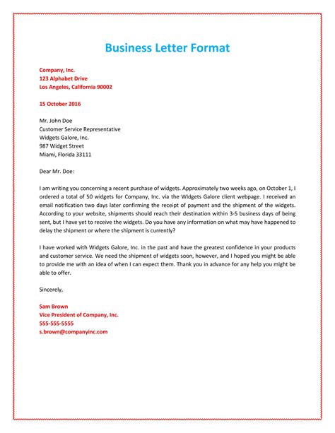 FREE 7+ Business Letter Samples in PDF MS Word