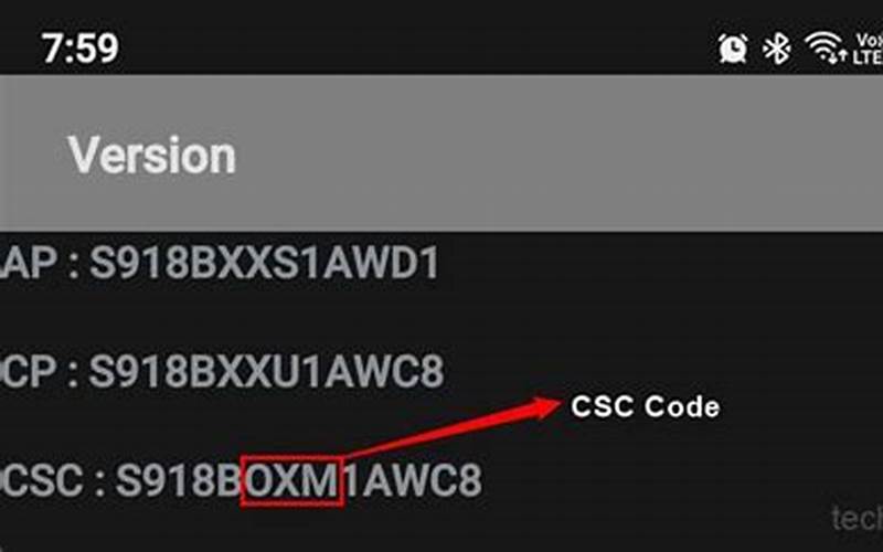 Samsung Csc Code List