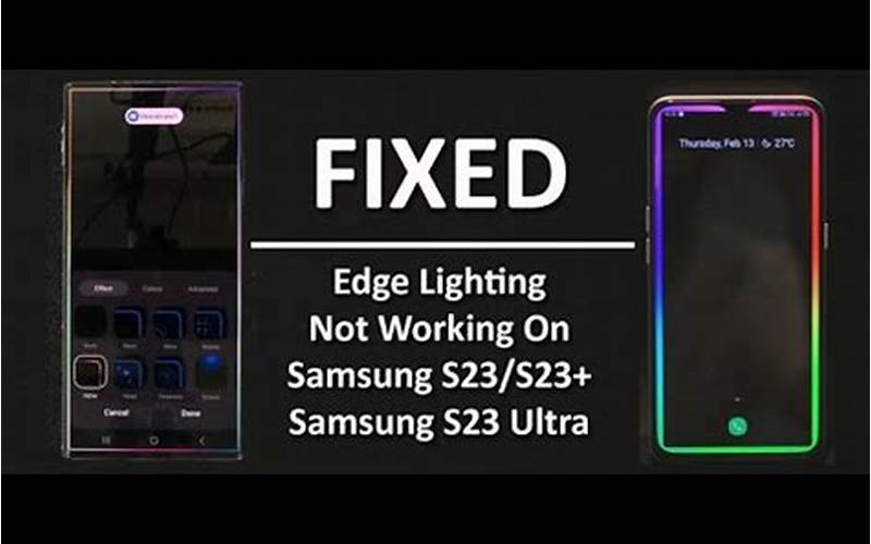 Samsung Edge Lighting Not Working