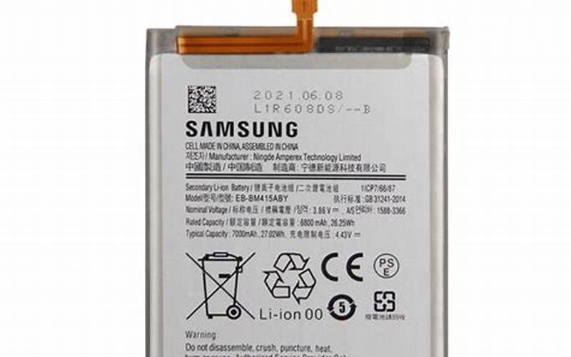 Samsung Galaxy F62 Battery