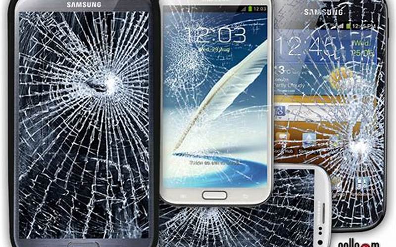 Samsung Phone With Cracked Screen