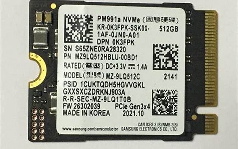 Samsung Pm991A Steam Deck Connectivity