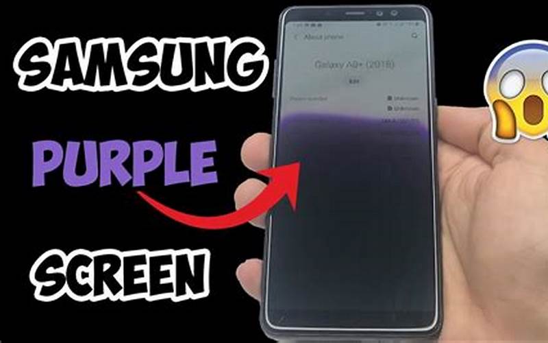 Samsung Purple Line On Screen