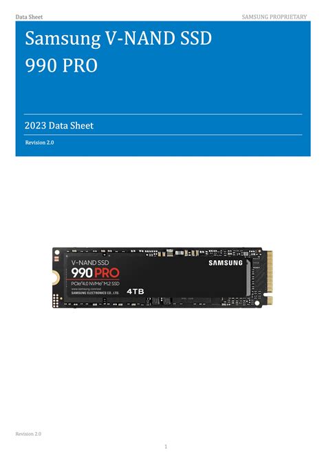 Samsung 990 Pro: Specifications