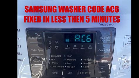 Samsung Washer AC6 Error Code